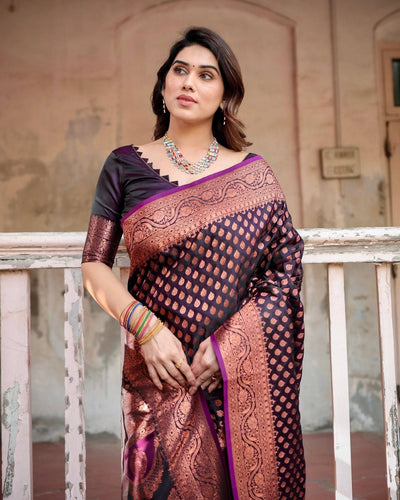 Pure Gaji Silk Saree Weaved With  Zari Comes With Tassels