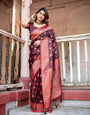 Pure Gaji Silk Saree Weaved With  Zari Comes With Tassels