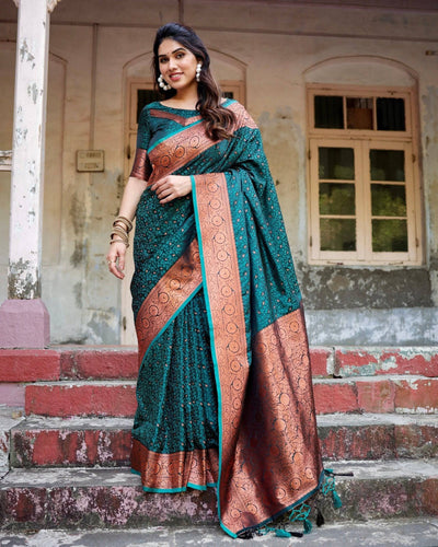 Pure Gaji Silk Saree Weaved With  Zari Comes With Tassels