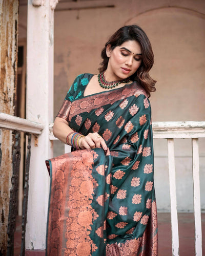 Pure Gaji Silk Saree Weaved With  Zari Comes With Tassels