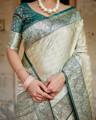 Pure Gaji Silk Saree Weaved With  Zari Comes With Tassels