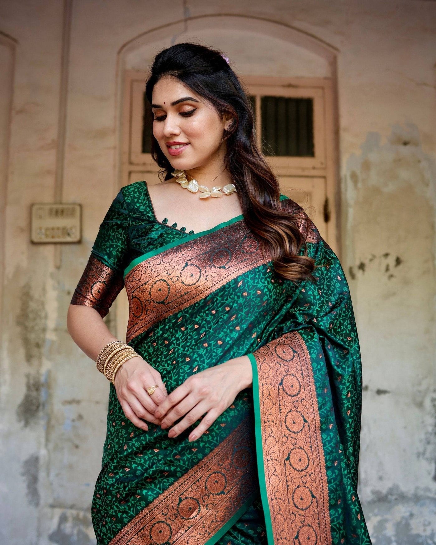 Pure Gaji Silk Saree Weaved With  Zari Comes With Tassels