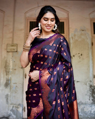 Pure Gaji Silk Saree Weaved With  Zari Comes With Tassels