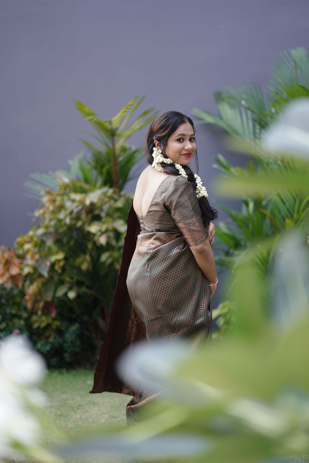 Green Pure Soft Semi Silk Saree With Attractive Blouse Piece - Almaari Fashion