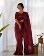 Kuber Pattu Silk Saree, Exuding Regal Charm With Its Rich Pallu And Intricate Brocade Blouse, Elegantly Adorned With Enchanting Tassels On The Saree's Edge.