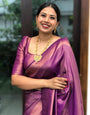 Magenta Pure Kanjivaram Silk With Confounding Blouse Piece