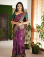 Magenta Pure Kanjivaram Silk With Attractive Blouse Piece