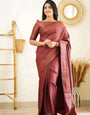 Maroon Pure Kanjivaram Silk Saree With Lovely Blouse Piece