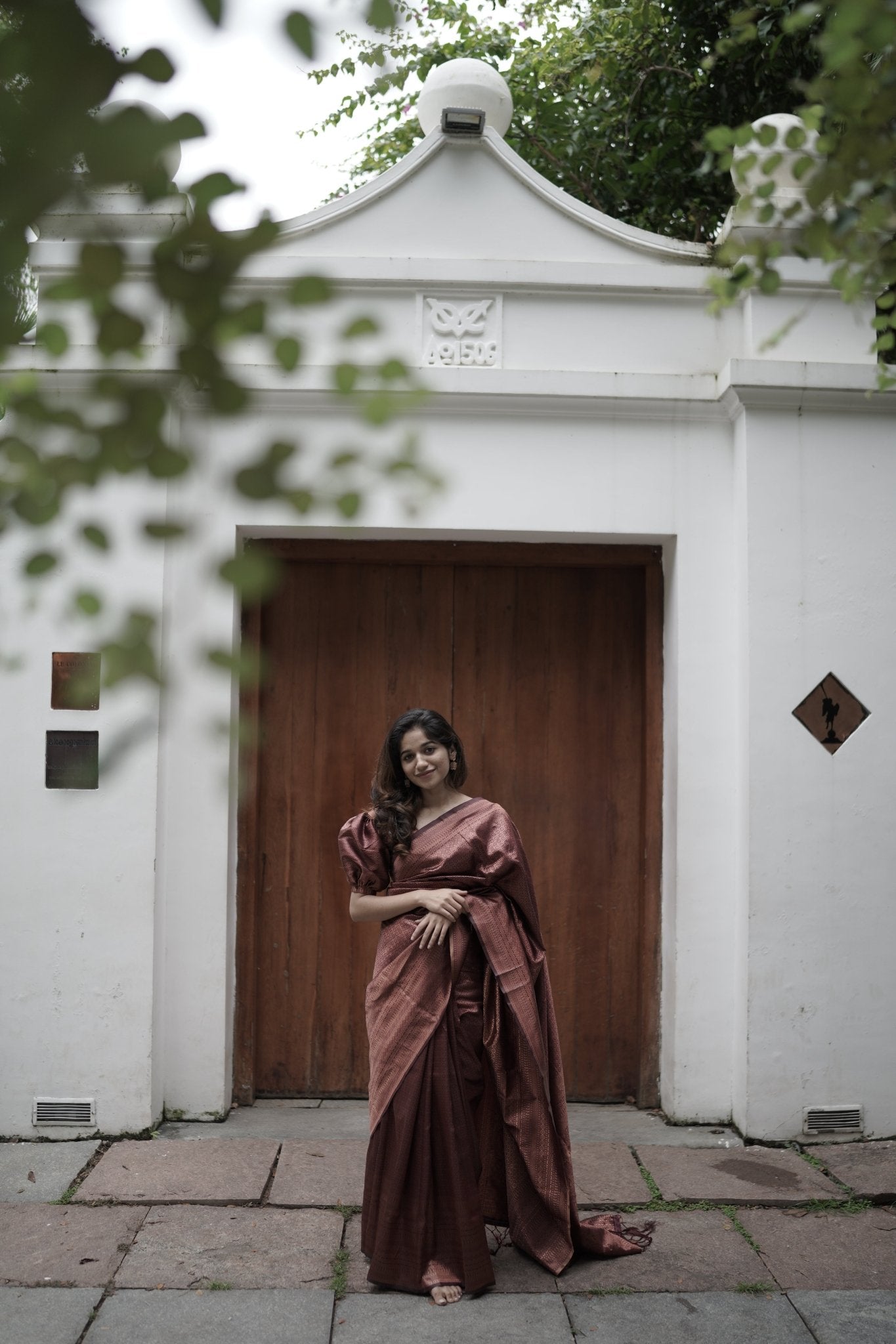 Maroon Pure Pure Banarasi Silk With Confounding Blouse Piece - Almaari Fashion