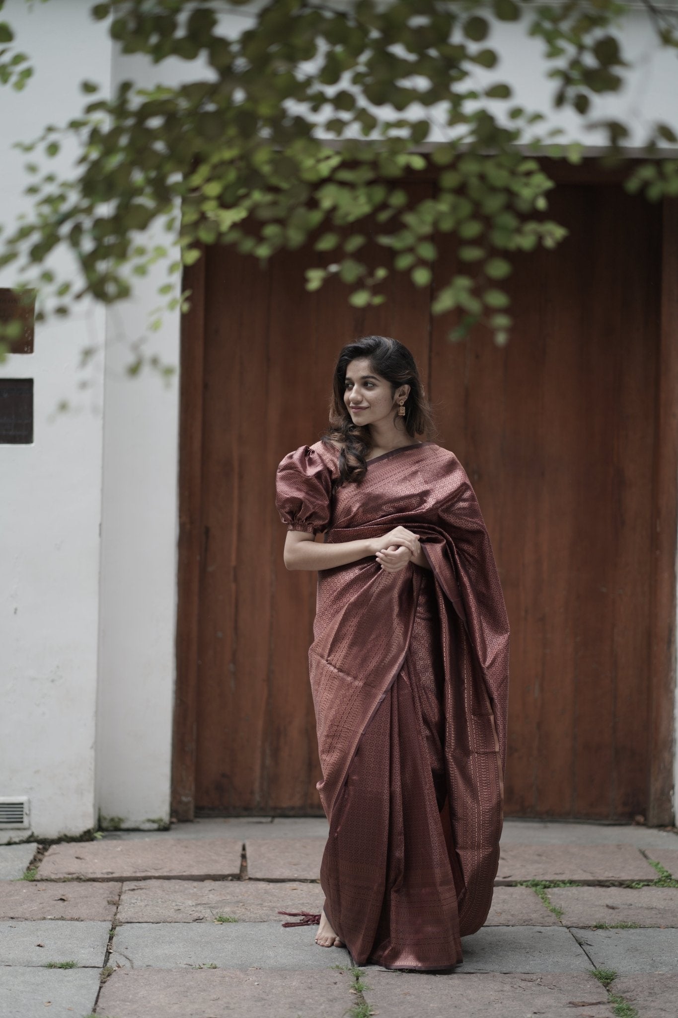 Maroon Pure Pure Banarasi Silk With Confounding Blouse Piece - Almaari Fashion