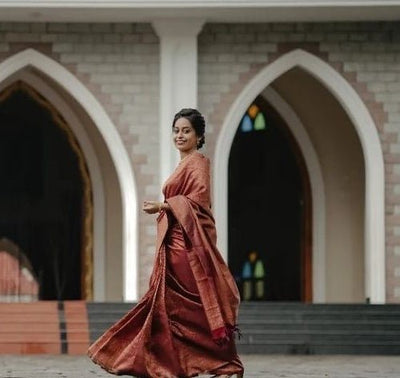 Phenomenal Maroon Pure Kanjivaram Silk With Imbrication Blouse Piece - Almaari Fashion