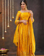 Sunshine Yellow Embroidered Zari & Sequence Lehenga Choli Set with Dupatta