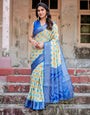 Pure Banarasi Silk Saree Weaved With Golden Zari Comes With Tassels