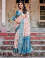 Pure Banarasi Silk Saree Weaved With Golden Zari Comes With Tassels