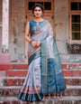 Pure Banarasi Silk Saree Weaved With Golden Zari Comes With Tassels