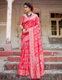 Pure Banarasi Silk Saree Weaved With Zari Comes With Heavy Banarasi Brocade Blouse