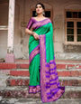 Pure Banarasi Silk Saree Weaved With Zari Comes With Heavy Banarasi Brocade Blouse