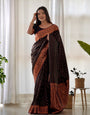 Pure Gaji  Silk Saree Weaved With Copper Zari