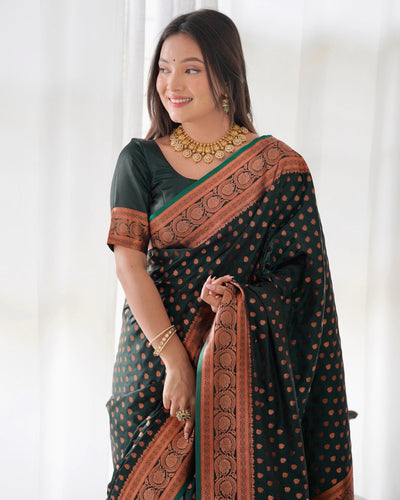 Pure Gaji Silk Saree Weaved With Copper Zari - Almaari Fashion