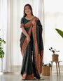 Pure Gaji Silk Saree Weaved With  Zari Comes With Tassels