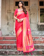 Pure Gaji Silk Saree Weaved With  Zari Comes With Tassels