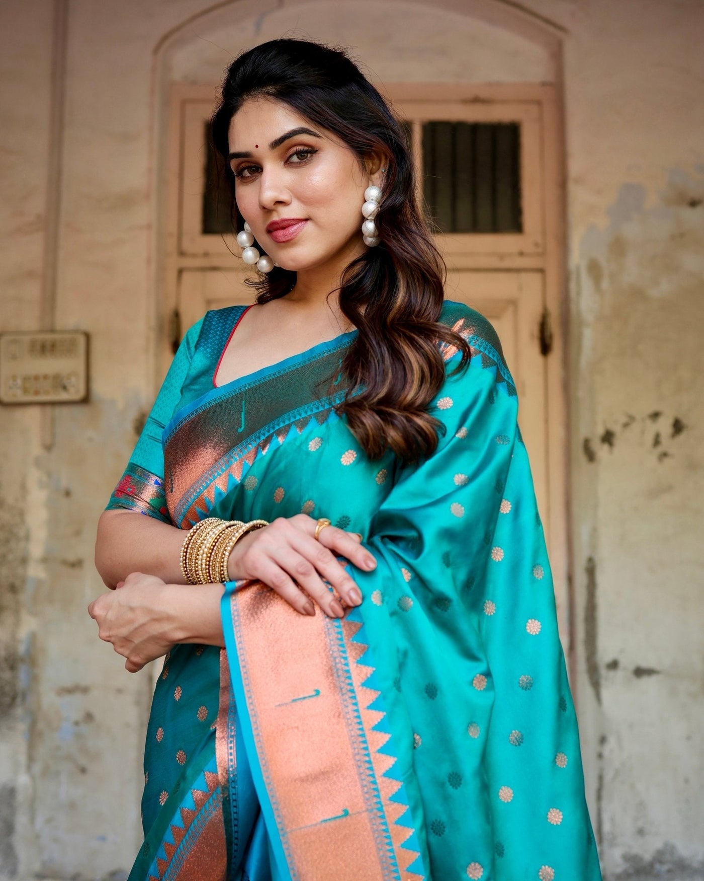 Pure Gaji Silk Saree Weaved With Zari Comes With Tassels - Almaari Fashion