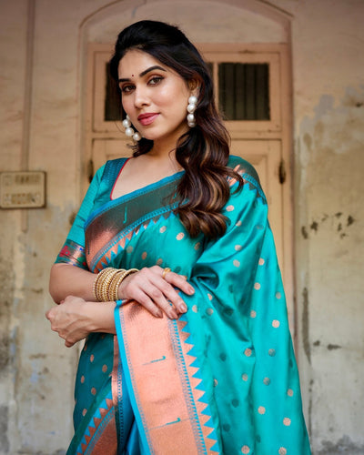 Pure Gaji Silk Saree Weaved With Zari Comes With Tassels - Almaari Fashion