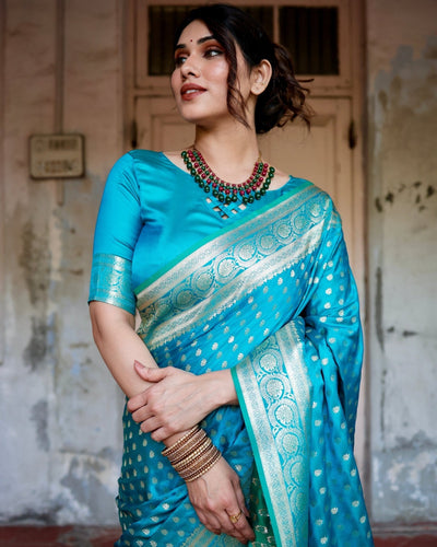 Pure Gaji Silk Saree Weaved With Zari Comes With Tassels - Almaari Fashion