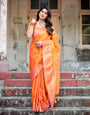 Pure Gaji Silk Saree Weaved With  Zari Comes With Tassels