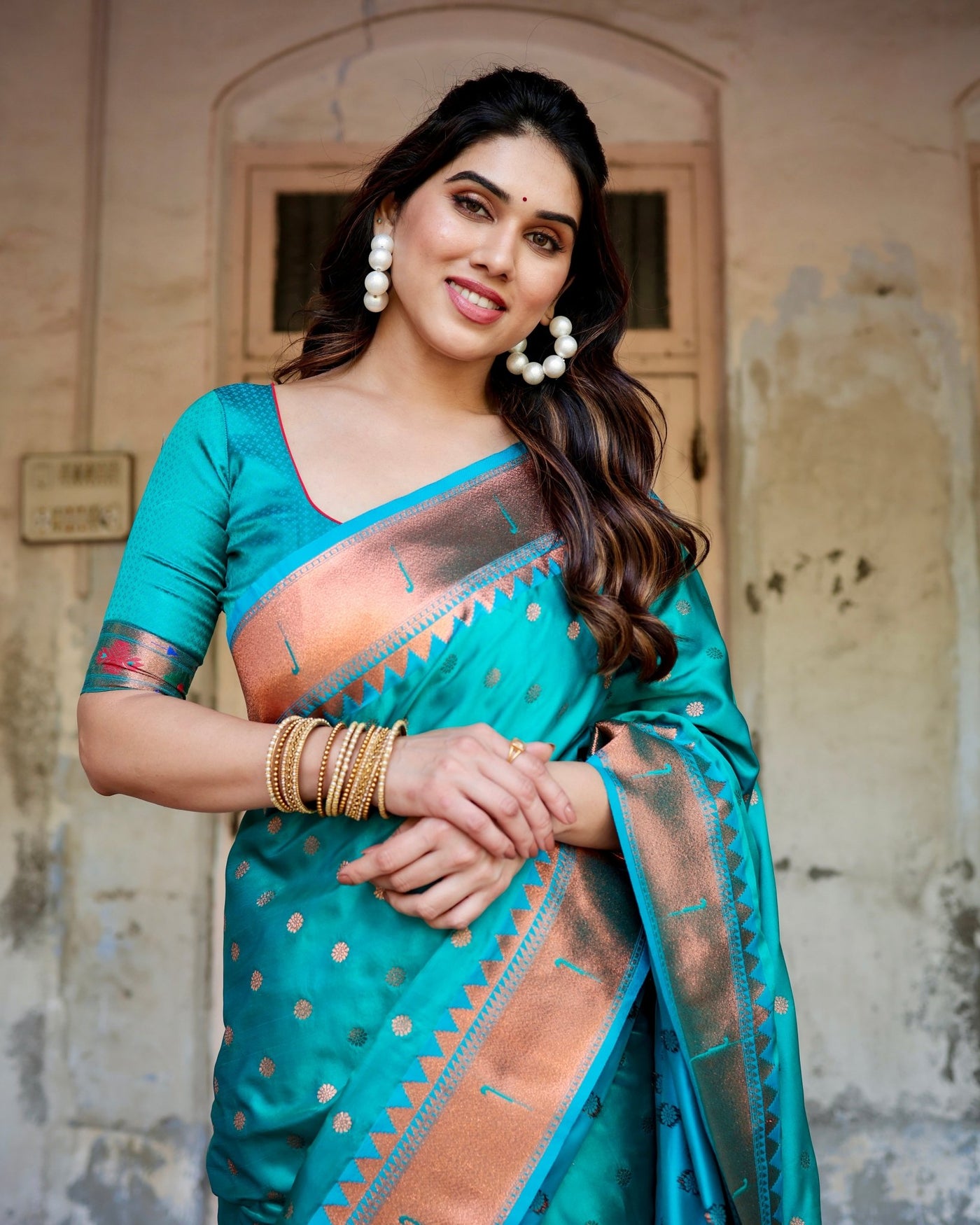 Pure Gaji Silk Saree Weaved With Zari Comes With Tassels - Almaari Fashion