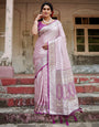 Pure Gaji Silk Saree Weaved With  Zari Comes With Tassels