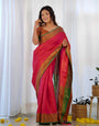 Pure Banarasi Silk Saree Weaved With Copper Zari