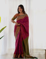 Pure Banarasi Silk Saree Weaved With Copper Zari