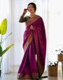 Pure Banarasi Silk Saree Weaved With Copper Zari