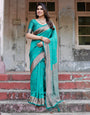 Pure Banarasi Silk Saree Weaved With Zari Comes With Heavy Banarasi Brocade Blouse