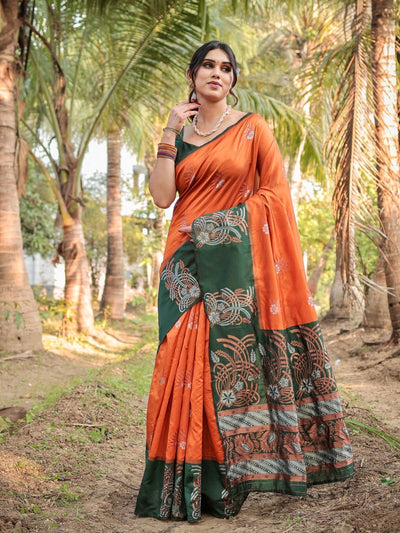 Pure Silk Saree Weaved With Zari Comes With Heavy Banarasi Brocade Blouse - Almaari Fashion