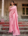 Pure Banarasi Silk Saree Weaved With Zari Comes With Heavy Banarasi Brocade Blouse