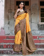 Pure Banarasi Silk Saree Weaved With Zari Comes With Heavy Banarasi Brocade Blouse