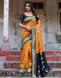 Pure Banarasi Silk Saree Weaved With Zari Comes With Heavy Banarasi Brocade Blouse