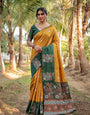 Pure Banarasi Silk Saree Weaved With Zari Comes With Heavy Banarasi Brocade Blouse