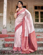 Pure Banarasi Silk Saree Weaved With Zari Comes With Heavy Banarasi Brocade Blouse